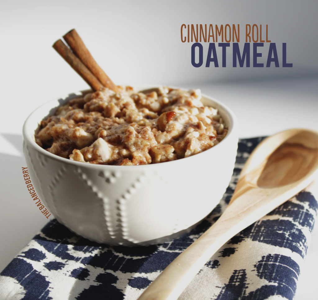Protein-Packed Cinnamon Roll Oatmeal | The Balanced Berry
