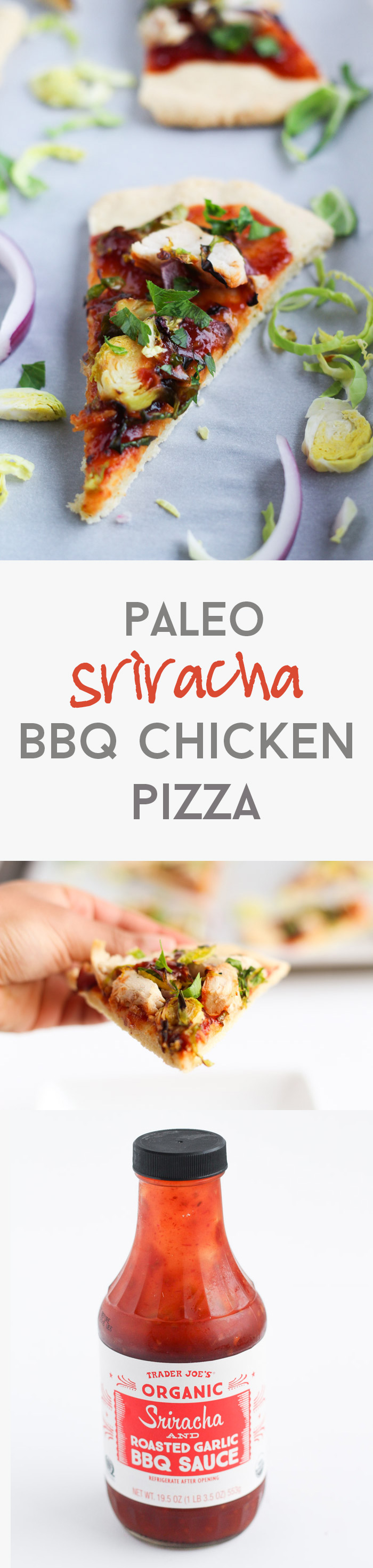 Paleo Sriracha BBQ Chicken Pizza. Grain-free, dairy-free and ready in under an hour! #paleo #glutenfree #healthy 