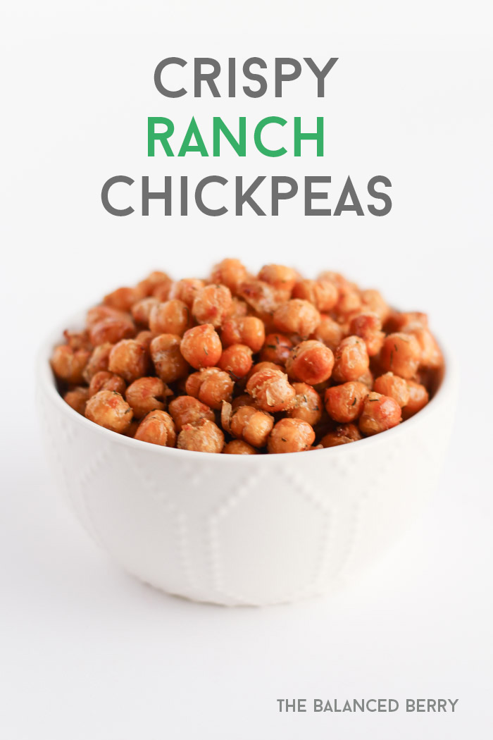 Crispy Ranch Chickpeas | Crunchy, tasty and downright addictive. A great alternative to chips or corn nuts! from thebalancedberry.com