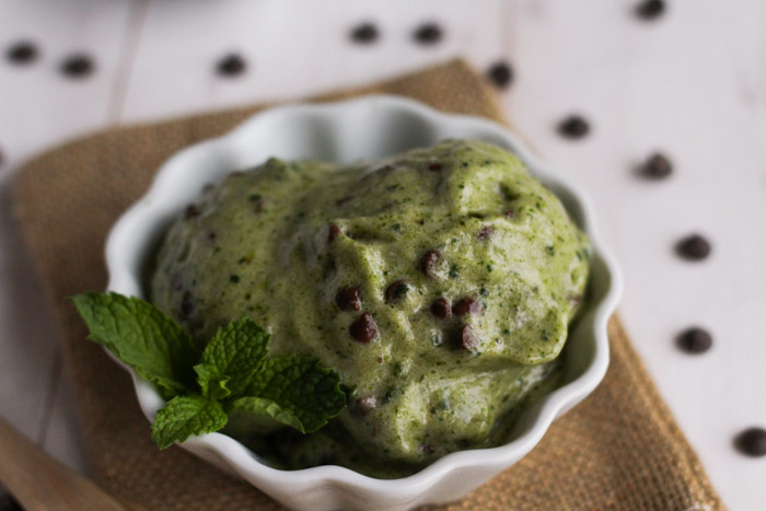 Healthy Mint Chocolate Chip Ice Cream | Dairy-free, Paleo and has a secret serving of veggies!