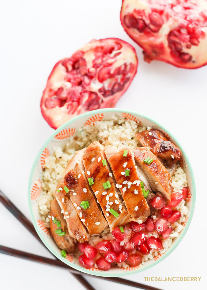 Homemade chicken teriyaki bowls with a twist! #paleo