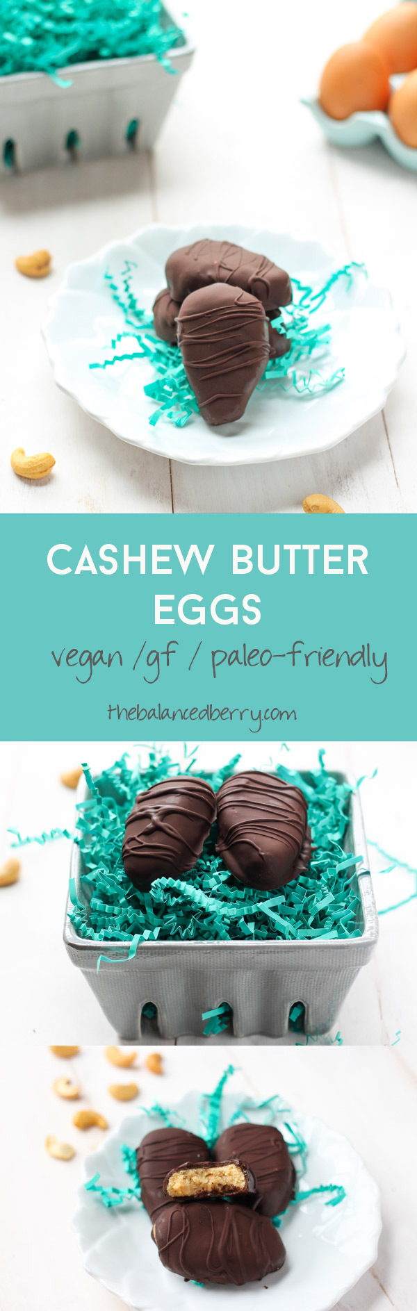 Cashew-coconut butter eggs via thebalancedberry.com 