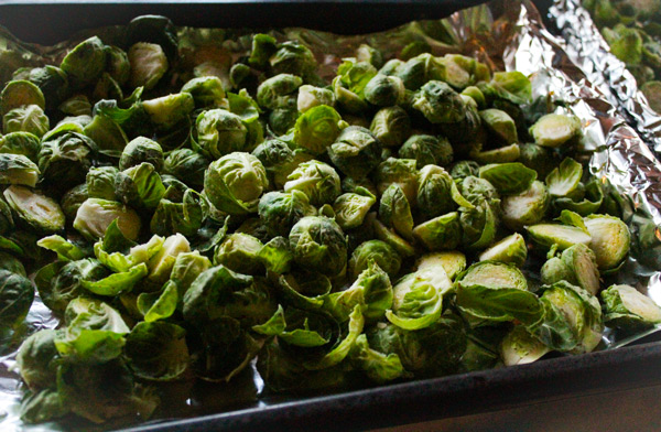 Maple Balsamic Brussels Sprouts with Lemon Tahini via thebalancedberry.com