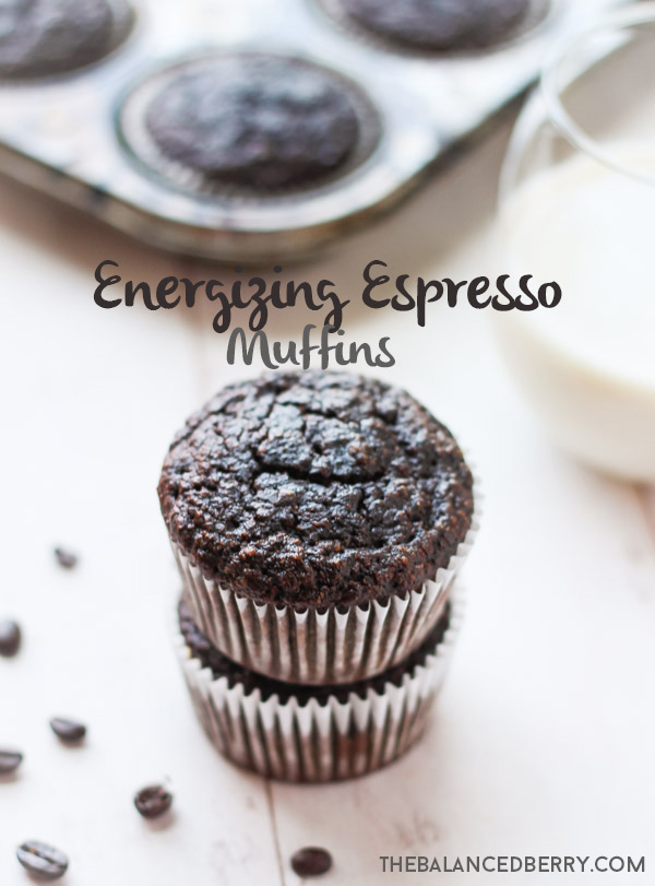 Energizing Espresso Muffins - moist, chocolatey and grain free! via thebalancedberry.com