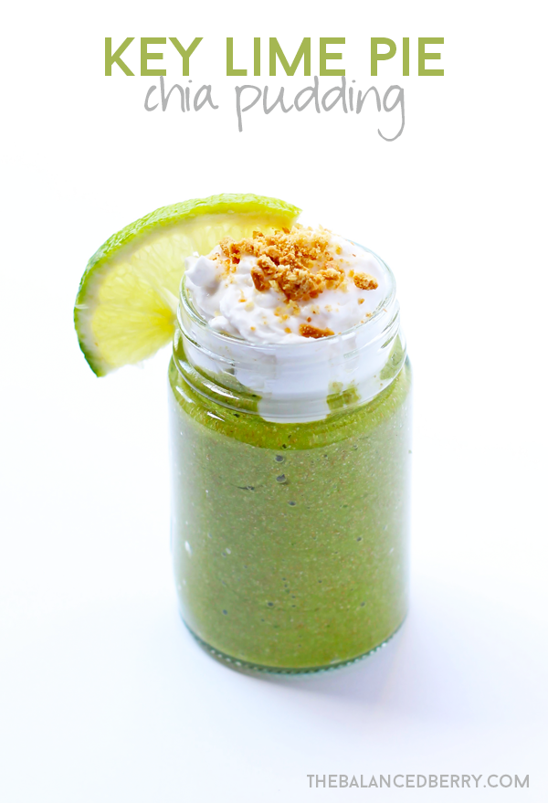 Key Lime Pie Chia Pudding - a sweet, refreshing dessert! via thebalancedberry.com