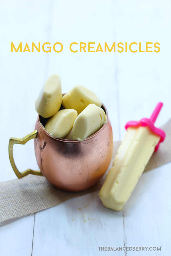 Vegan Mango Creamsicles via thebalancedberry.com