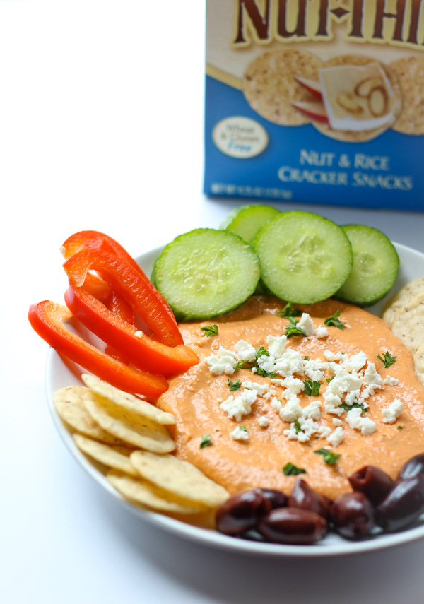 The Best Roasted Red Pepper Hummus via thebalancedberry.com