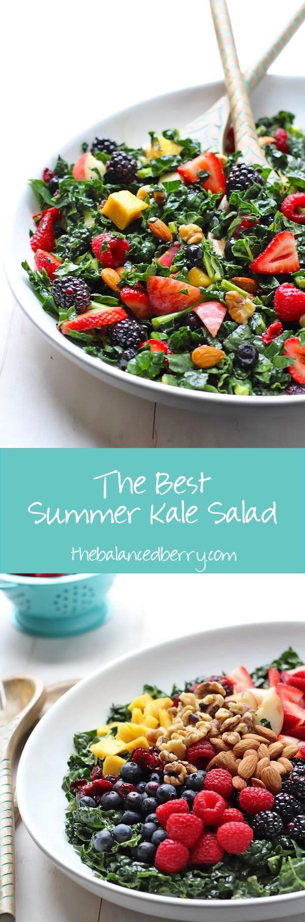 The Best Summer Kale Salad - perfect for any summer BBQ! via thebalancedberry.com