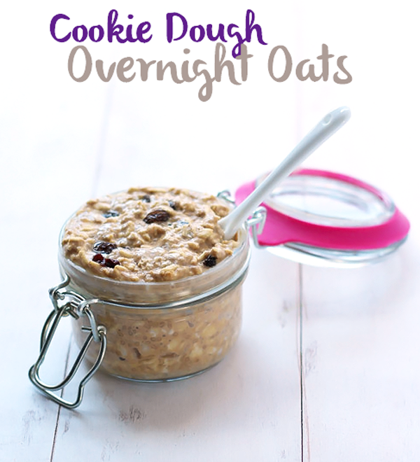 Cookie Dough Overnight Oats via thebalancedberry.com #glutenfree #vegan