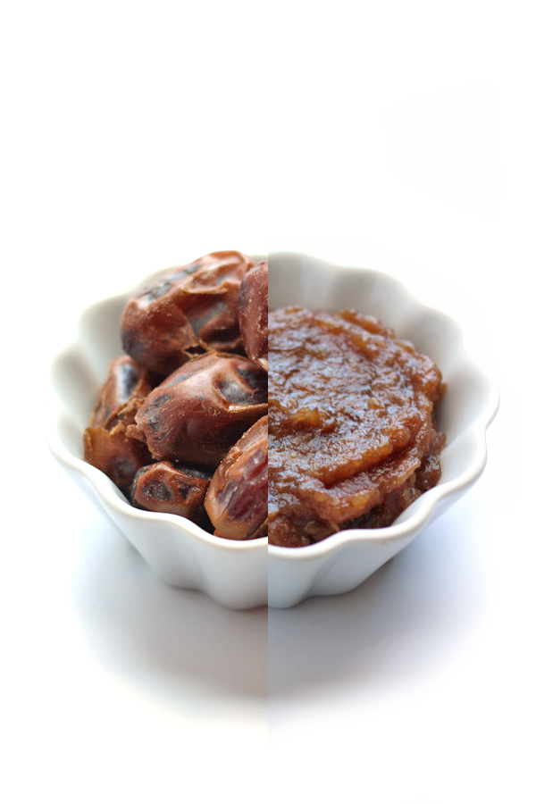 Making date caramel is easy and insanely good! Just blend soft dates and a little warm water in a food processor until smooth