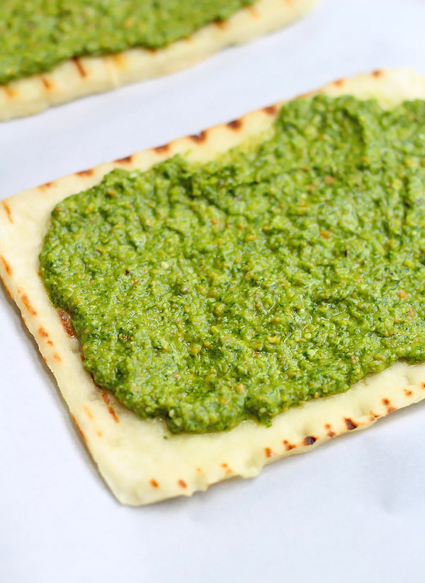 Grilled Peach Flatbread with Arugula - must try!