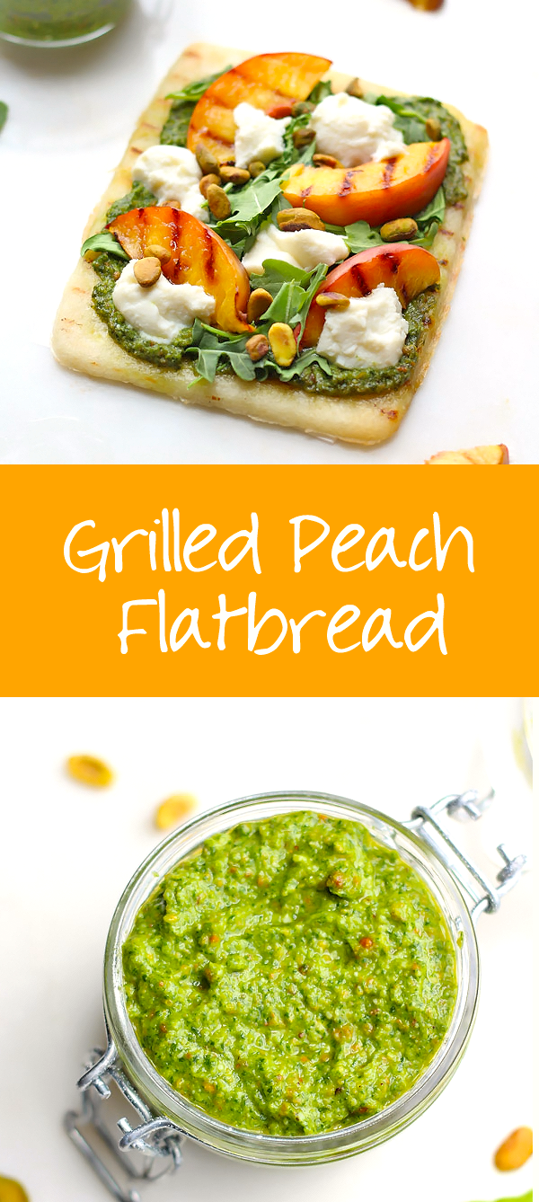 Grilled Peach Flatbread with Ricotta and Arugula - must try!