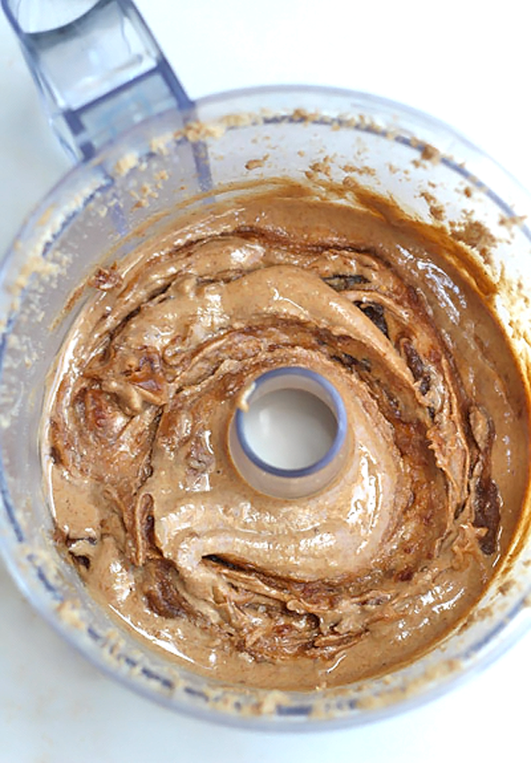 3 Ingredient Salted Caramel Almond Butter! Way better than store bought, and comes together in minutes