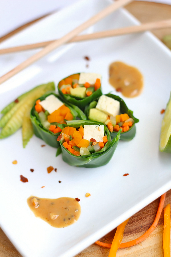 Simple Summer Salad Rolls - delicious, customizable salad rolls using ingredients you have on hand!