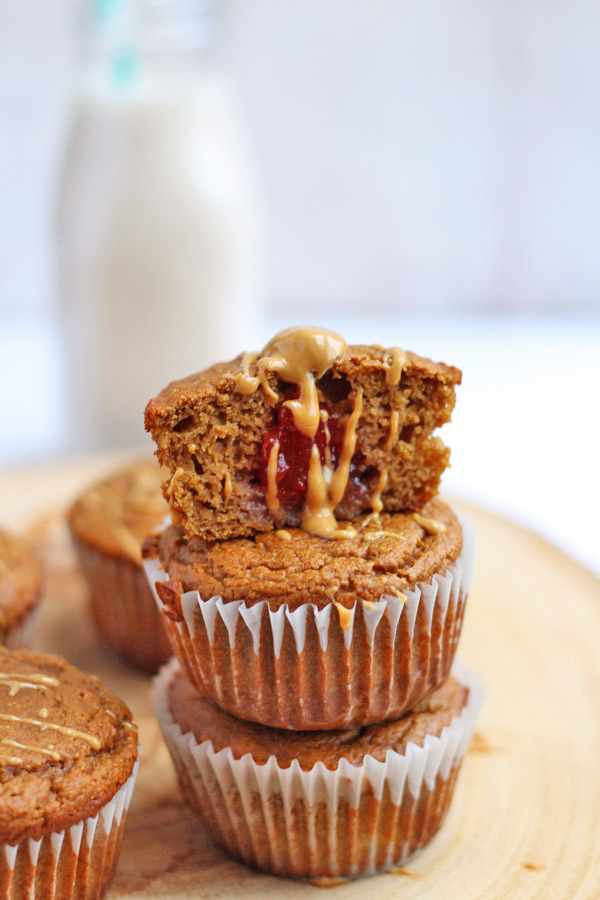 (Grain-free) Peanut Butter and Jelly Muffins - The Balanced Berry