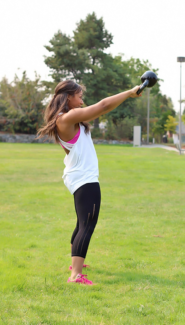 This beginner kettlebell workout is a quick and dirty circuit that will work your entire body!