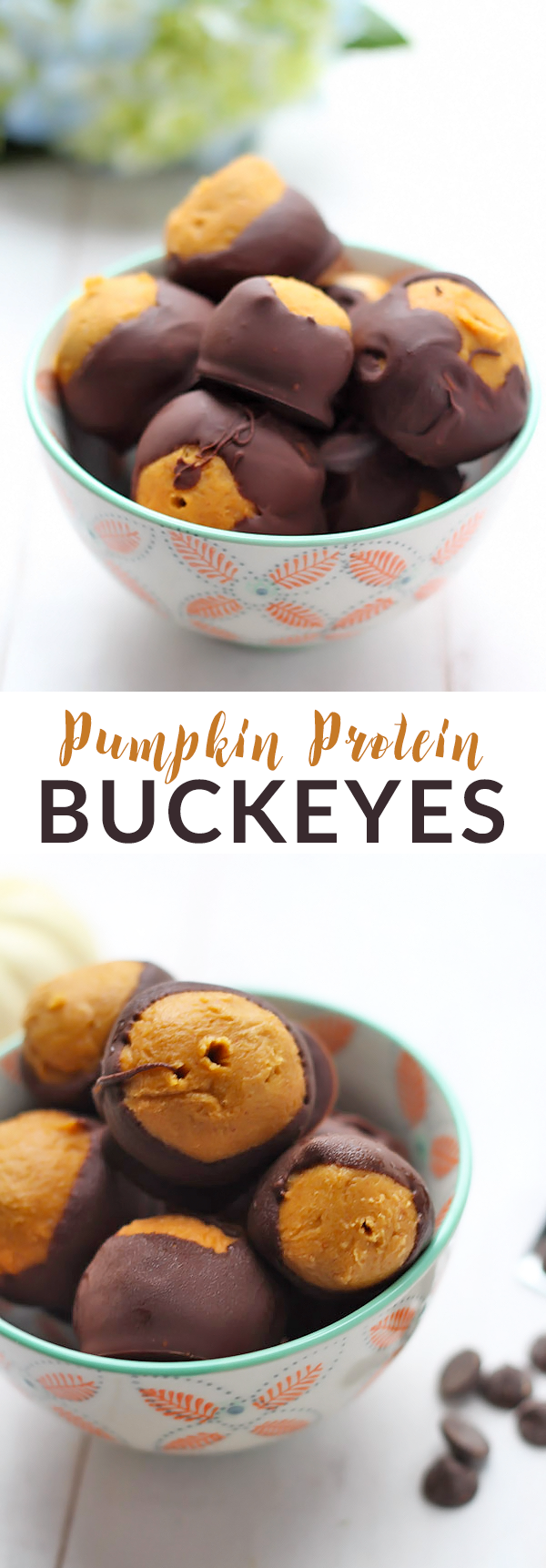 Healthy Pumpkin Buckeyes - a lighter fall-inspired take on the classic treat!