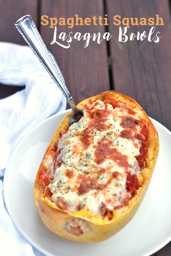 Spaghetti Squash Lasagna Bowls - an amazing hearty, delicious dinner that's a wonderful gluten free alternative to traditional lasagna!