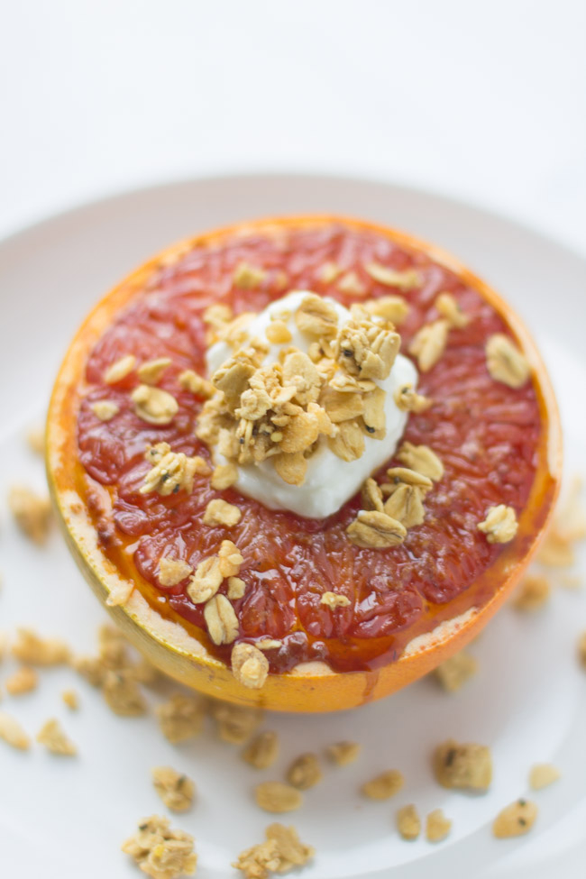 Broiled Grapefruit is the best way to enjoy grapefruit! Sweet, juicy and super simple to make.