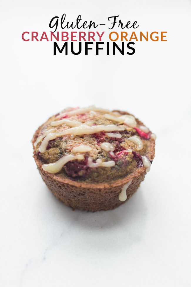 Gluten-Free Cranberry Orange Muffins - tart, lightly sweet and perfect for a healthy breakfast!