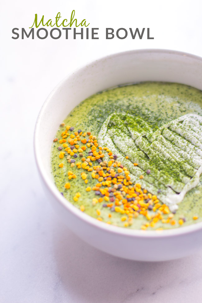 This energizing bowl is like a matcha latte in smoothie form. Packed with antioxidants, and a serving of veggies, this smoothie bowl is the perfect way to start your day on a healthy note!