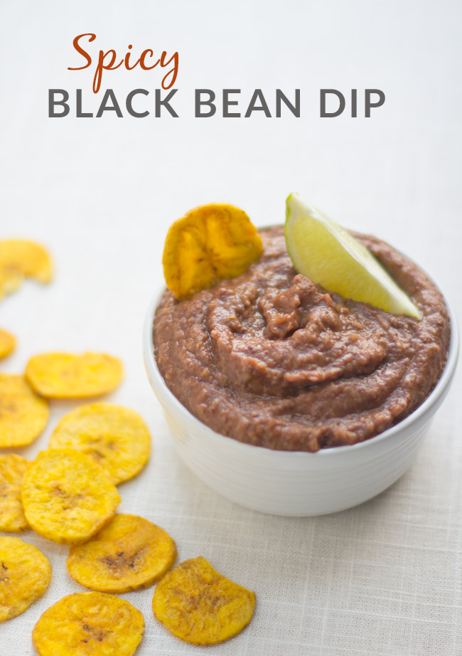 Spicy Black Bean Dip - the perfect healthy addition to your party or game-day spread!