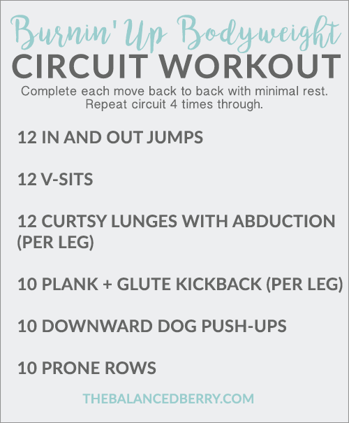 This Bodyweight Workout will work every major muscle group in your body in under 30 minutes - no equipment required.