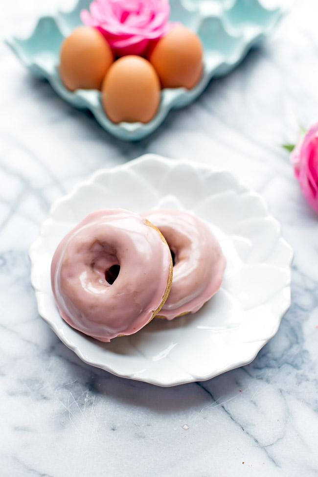 These gluten free vanilla doughnuts are baked, not fried. They're soft, fluffy and super easy to make. You would never guess they are dairy and gluten free!