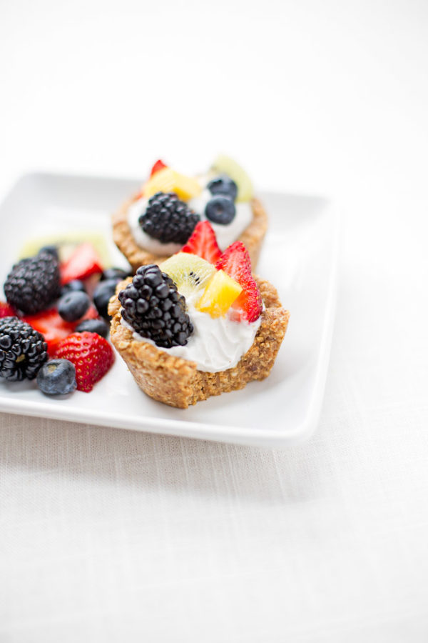 These no-bake fruit tarts make a lovely addition to your breakfast or brunch spread. They're vegan, gluten-free and are so easy to make, they're foolproof!