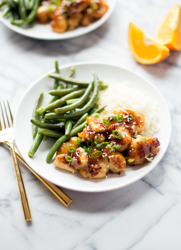 This simple Orange Chicken is slightly sweet with a kick. It is gluten free, paleo-friendly and comes together in under 30 minutes.