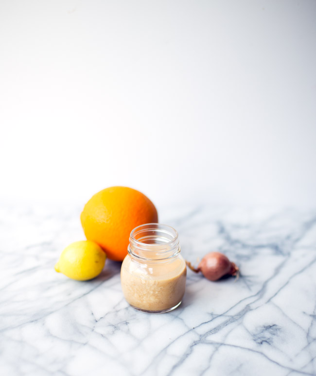 This citrus maple cayenne dressing is the perfect addition to your summer salad!