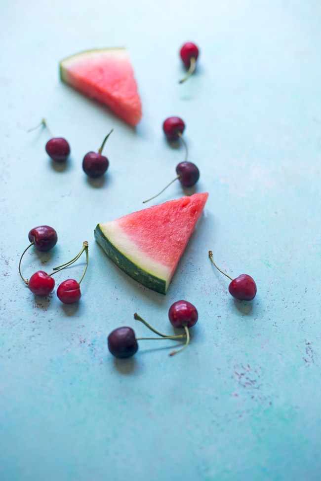 Watermelon Cherry Popsicles