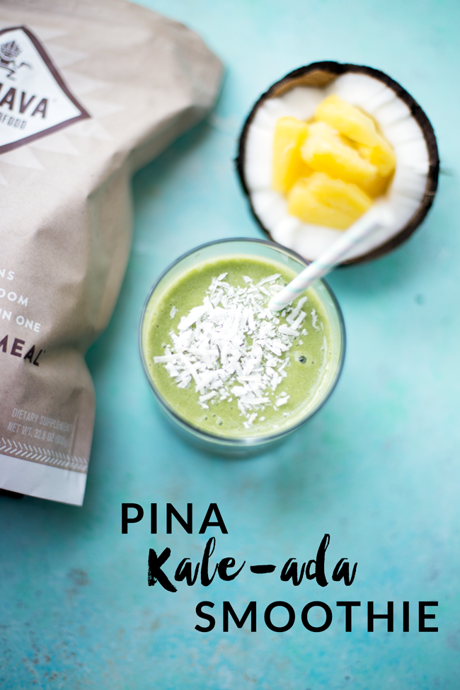 This breakfast-friendly piña colada smoothie is packed with nutrients, and is a mocktail you can feel good about drinking!
