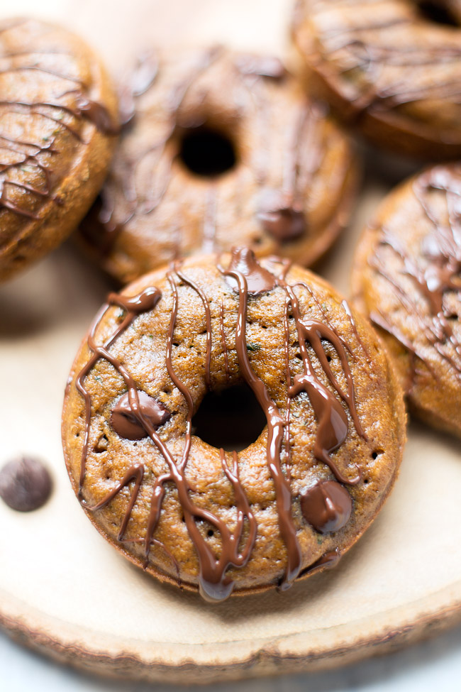 These chocolate chip zucchini donuts are a nutrition-packed twist on your favorite breakfast treat!