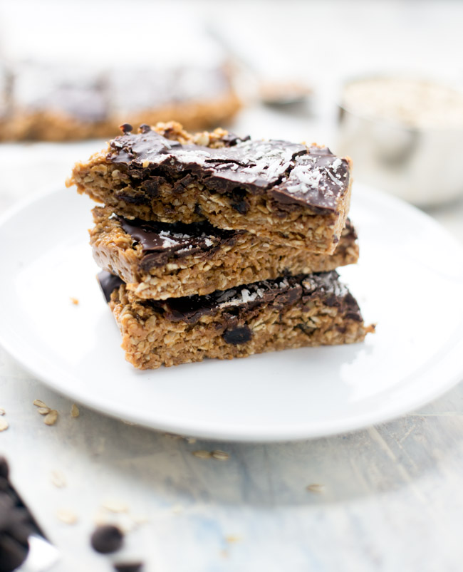These no-bake Peanut Butter Chocolate Oatmeal bars are the perfect gluten-free sweet treat. They are made with simple, clean ingredients but taste incredibly decadent! 