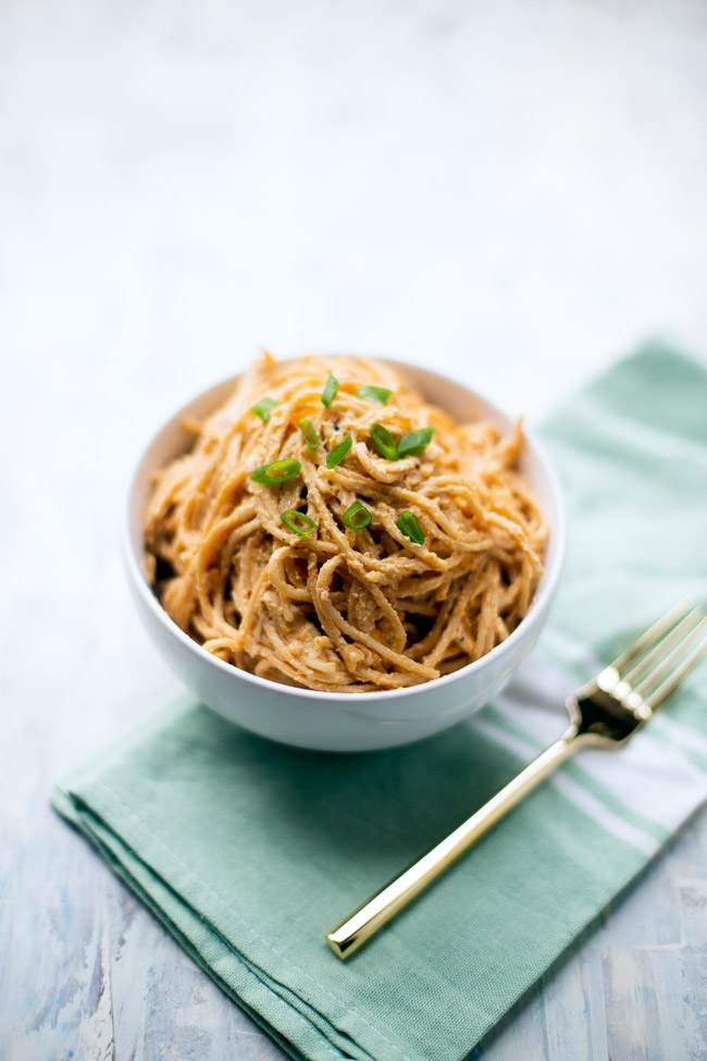 This lightened up buffalo chicken pasta makes the perfect comforting weeknight dinner. It is even gluten free and dairy free!