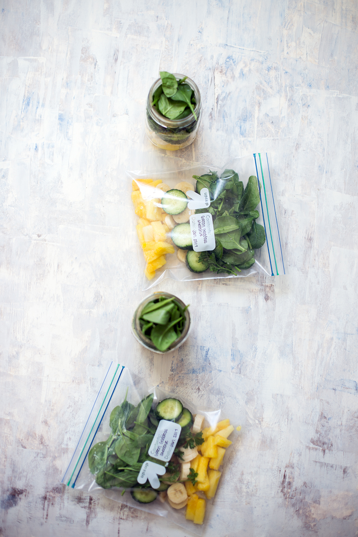 Prep smoothie packs ahead of time for an easy breakfast on busy mornings.