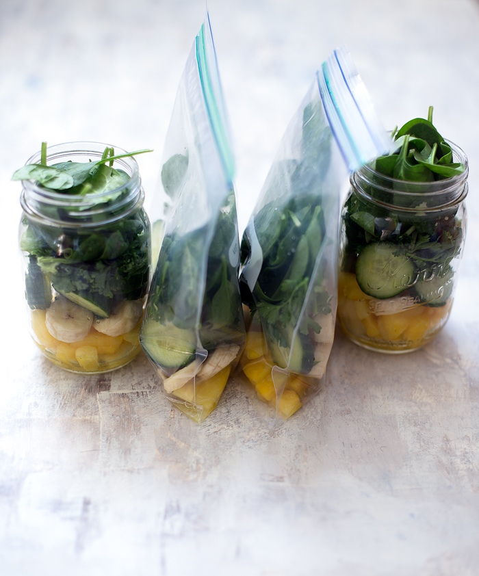 Prep smoothie packs ahead of time for an easy breakfast on busy mornings.