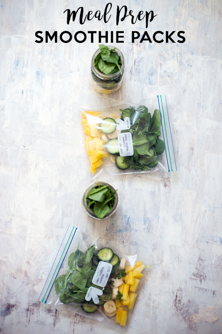 Prep smoothie packs ahead of time for an easy breakfast on busy mornings.