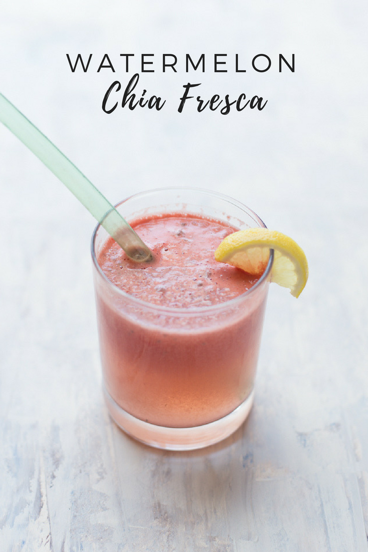 This Watermelon Chia Fresca is the perfect summer drink! It is hydrating, energizing, and filling with a light natural sweetness.