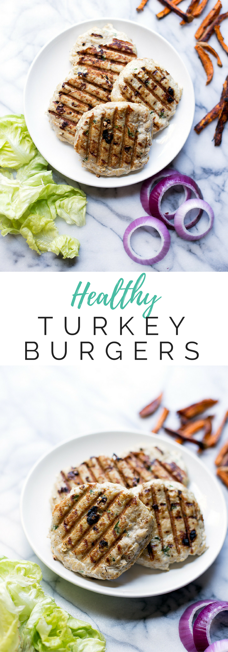 These healthy turkey burgers are the perfect protein for your meal prep! They are flavorful, easy to make and are a total crowd-pleaser.