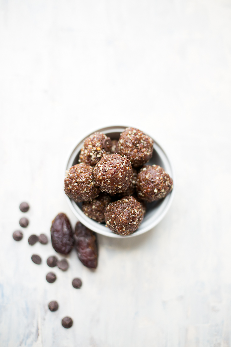 These Chocolate Cherry Energy Bites are tart, sweet, and the perfect treat to fuel your next workout.