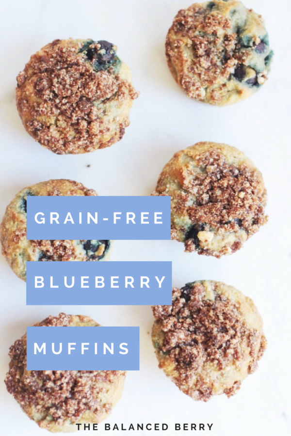 These Grain-Free Blueberry Muffins are paleo-friendly and are absolutely delicious. They are light, perfectly sweet, and freeze well for meal prep!