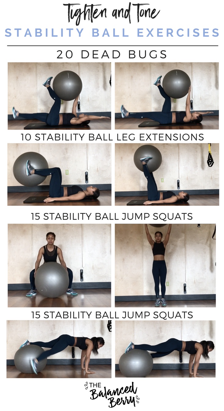 This workout will challenge and strengthen your entire body with just a stability ball!