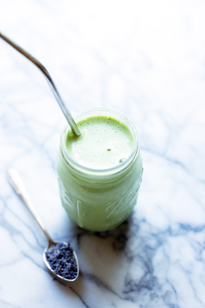 This Lavender Matcha Latte is the perfect way to get your matcha fix. It’s lightly sweetened, dairy-free and is absolutely delicious iced.