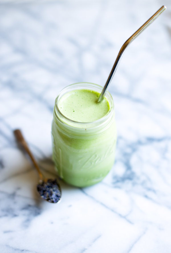 This Lavender Matcha Latte is the perfect way to get your matcha fix. It’s lightly sweetened, dairy-free and is absolutely delicious iced.
