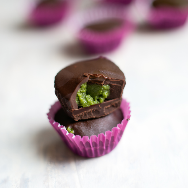 Chocolate Matcha Tahini Cups