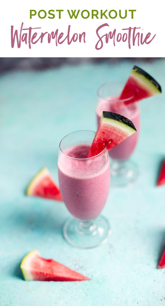 After a summer sweat session, this watermelon smoothie makes the perfect on-the-go drink to recover with.